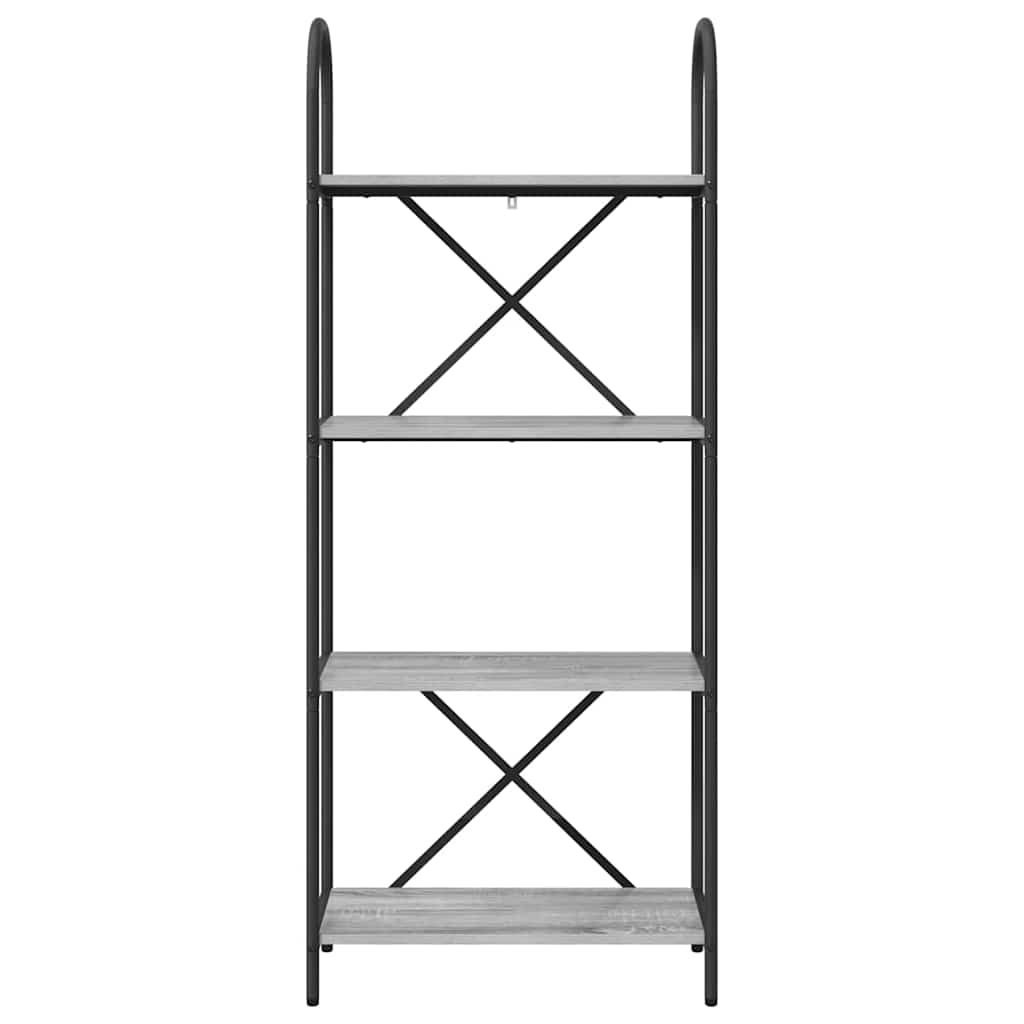 vidaXL Raft pentru cărți sonoma gri 60 x 30 x 146 cm Lemn compozit