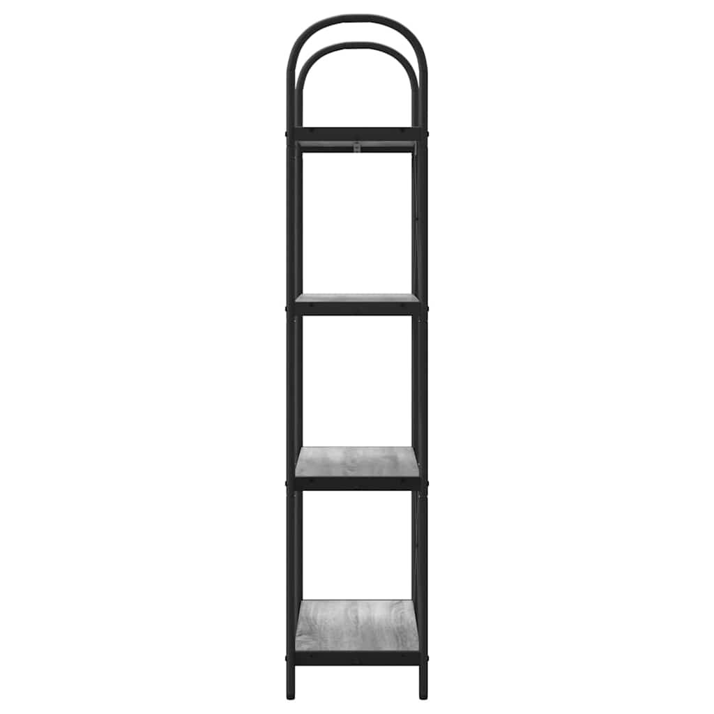 vidaXL Raft pentru cărți sonoma gri 60 x 30 x 146 cm Lemn compozit