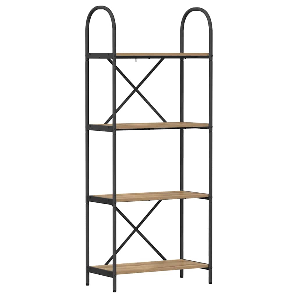 vidaXL Raft pentru cărți stejar artizanal 60 x 30 x 146 cm