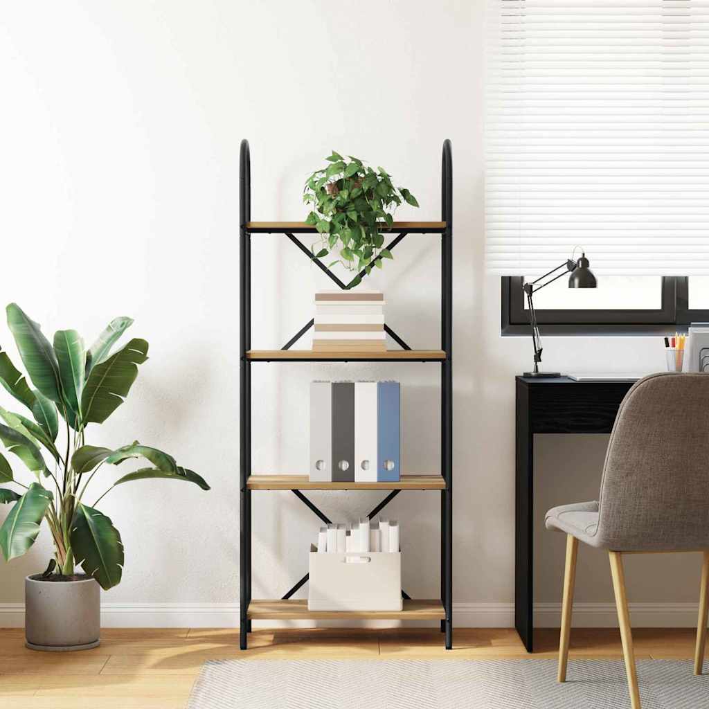 vidaXL Raft pentru cărți stejar artizanal 60 x 30 x 146 cm