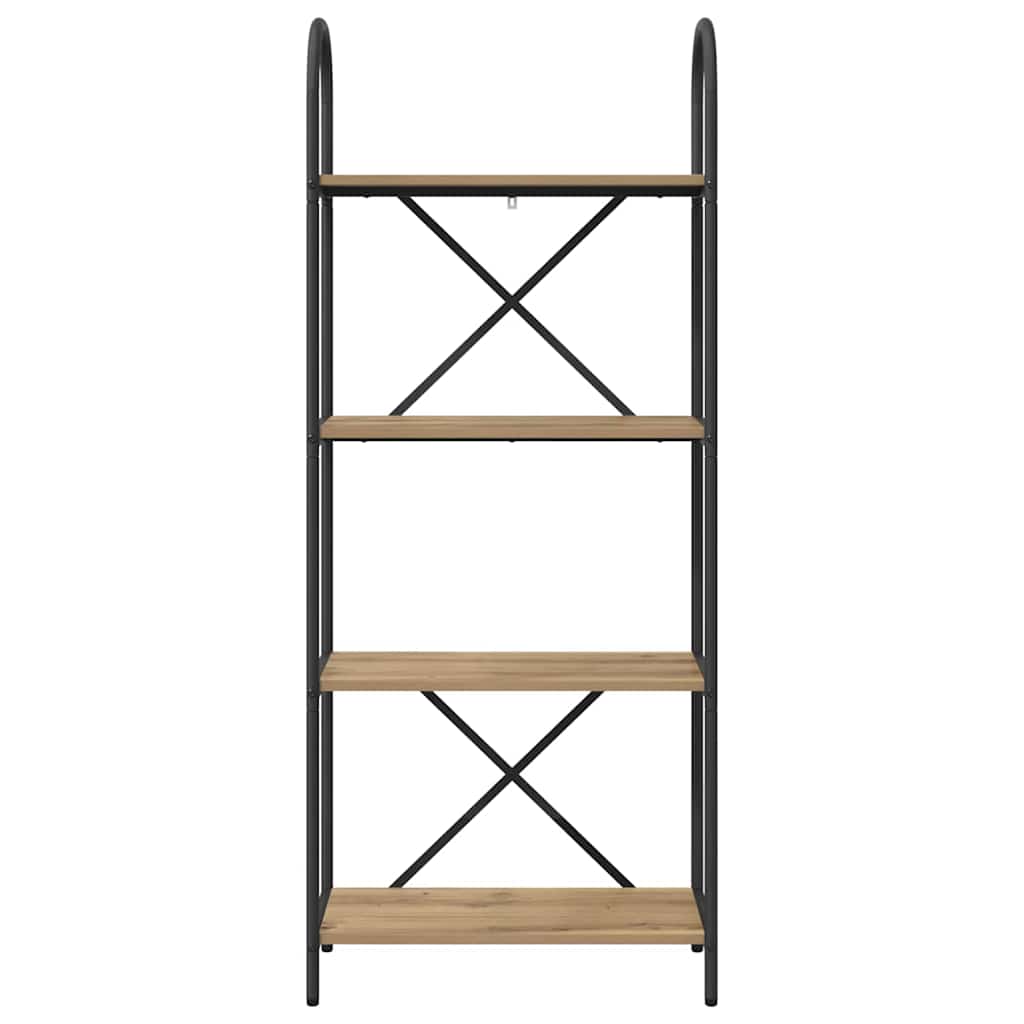 vidaXL Raft pentru cărți stejar artizanal 60 x 30 x 146 cm