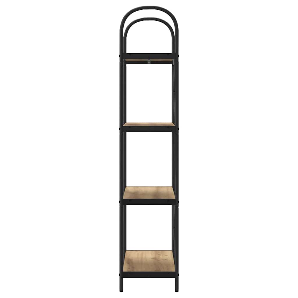 vidaXL Raft pentru cărți stejar artizanal 60 x 30 x 146 cm