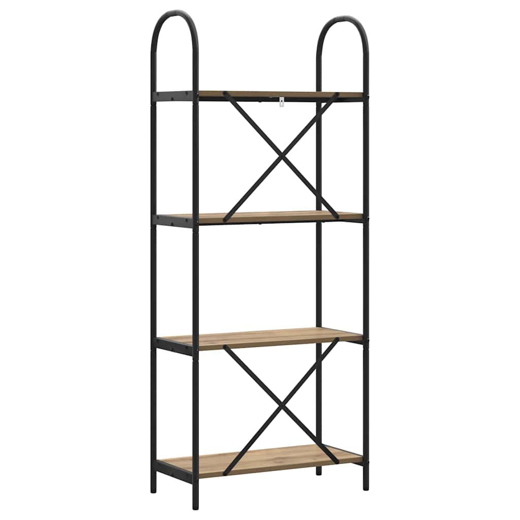 vidaXL Raft pentru cărți stejar artizanal 60 x 30 x 146 cm