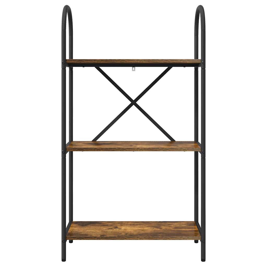 vidaXL Raft pentru cărți Stejar afumat 60 x 30 x 109 cm Lemn compozit