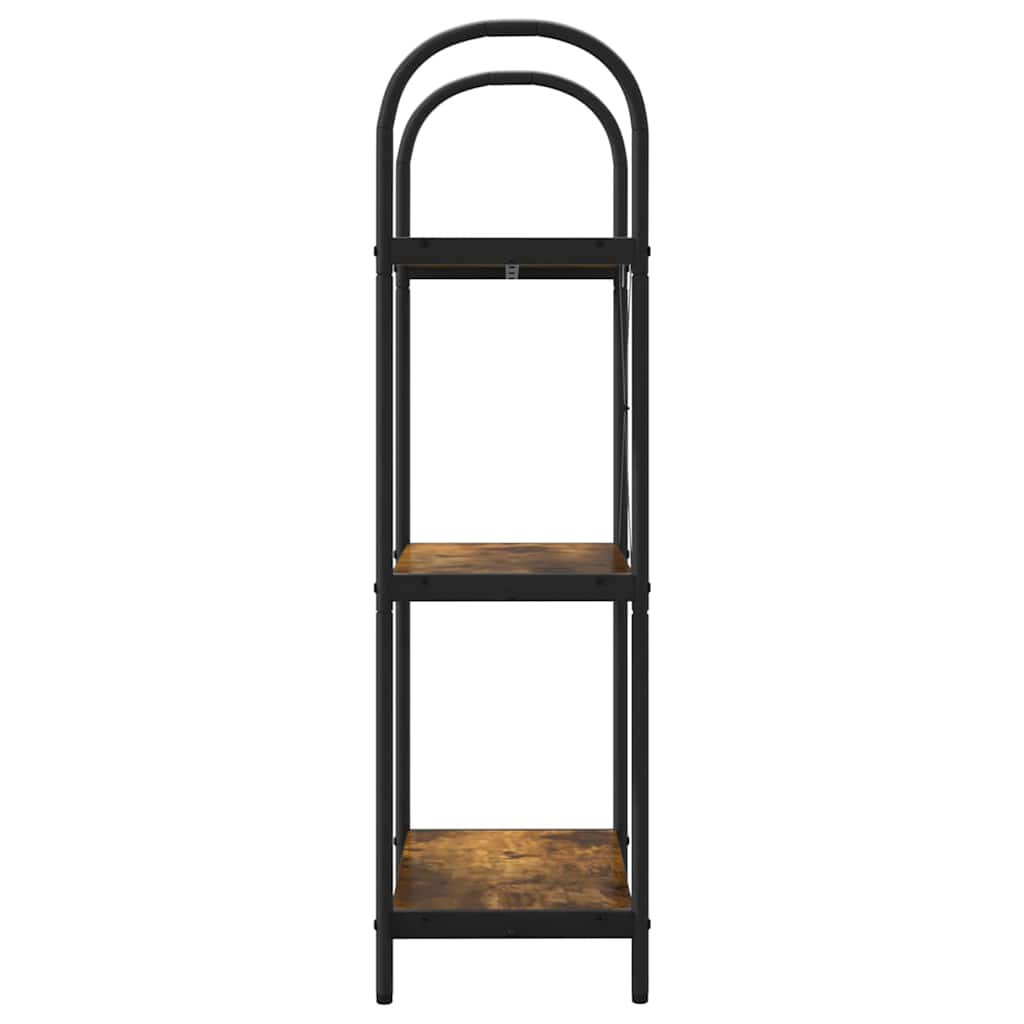 vidaXL Raft pentru cărți Stejar afumat 60 x 30 x 109 cm Lemn compozit