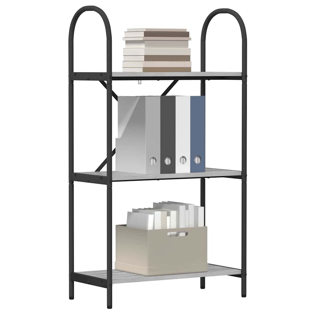 vidaXL Raft pentru cărți sonoma gri 60 x 30 x 109 cm Lemn compozit