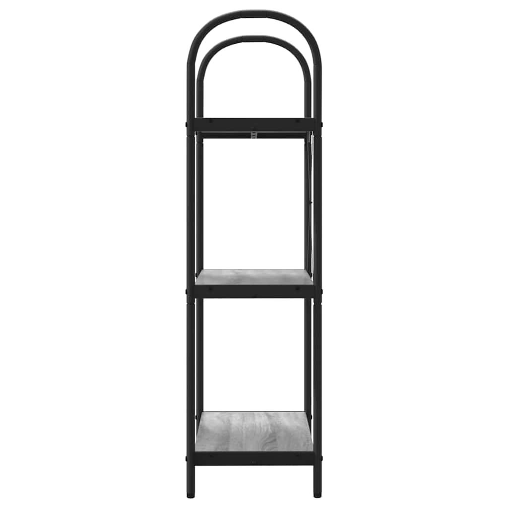 vidaXL Raft pentru cărți sonoma gri 60 x 30 x 109 cm Lemn compozit