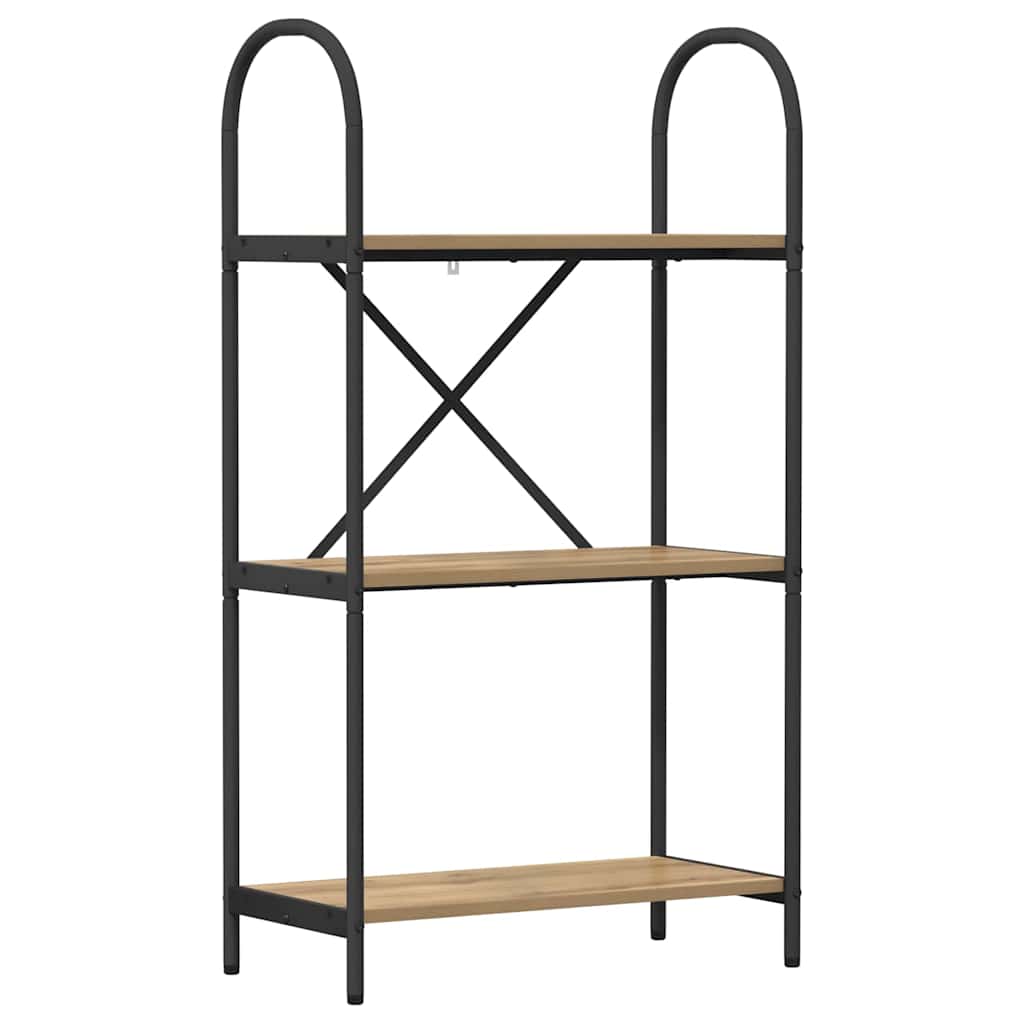 vidaXL Raft pentru cărți stejar artizanal 60 x 30 x 109 cm