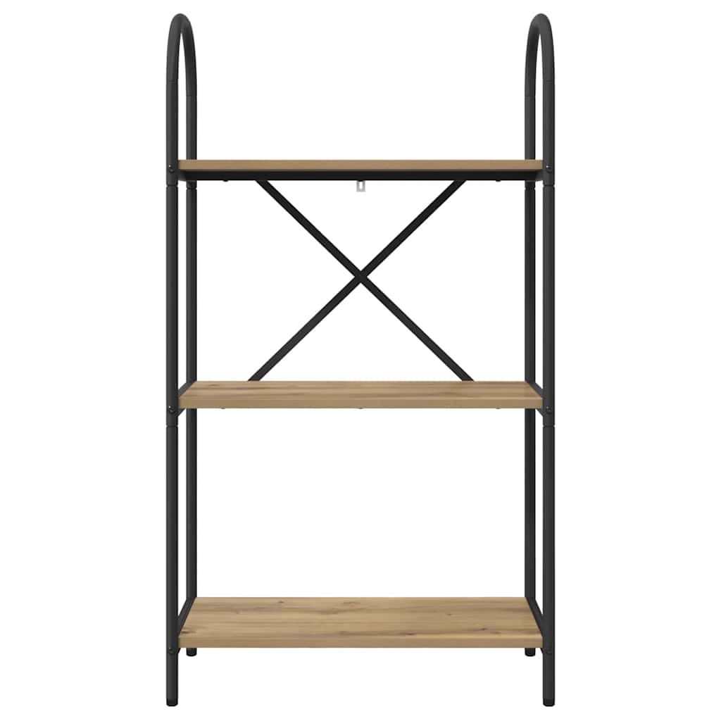 vidaXL Raft pentru cărți stejar artizanal 60 x 30 x 109 cm