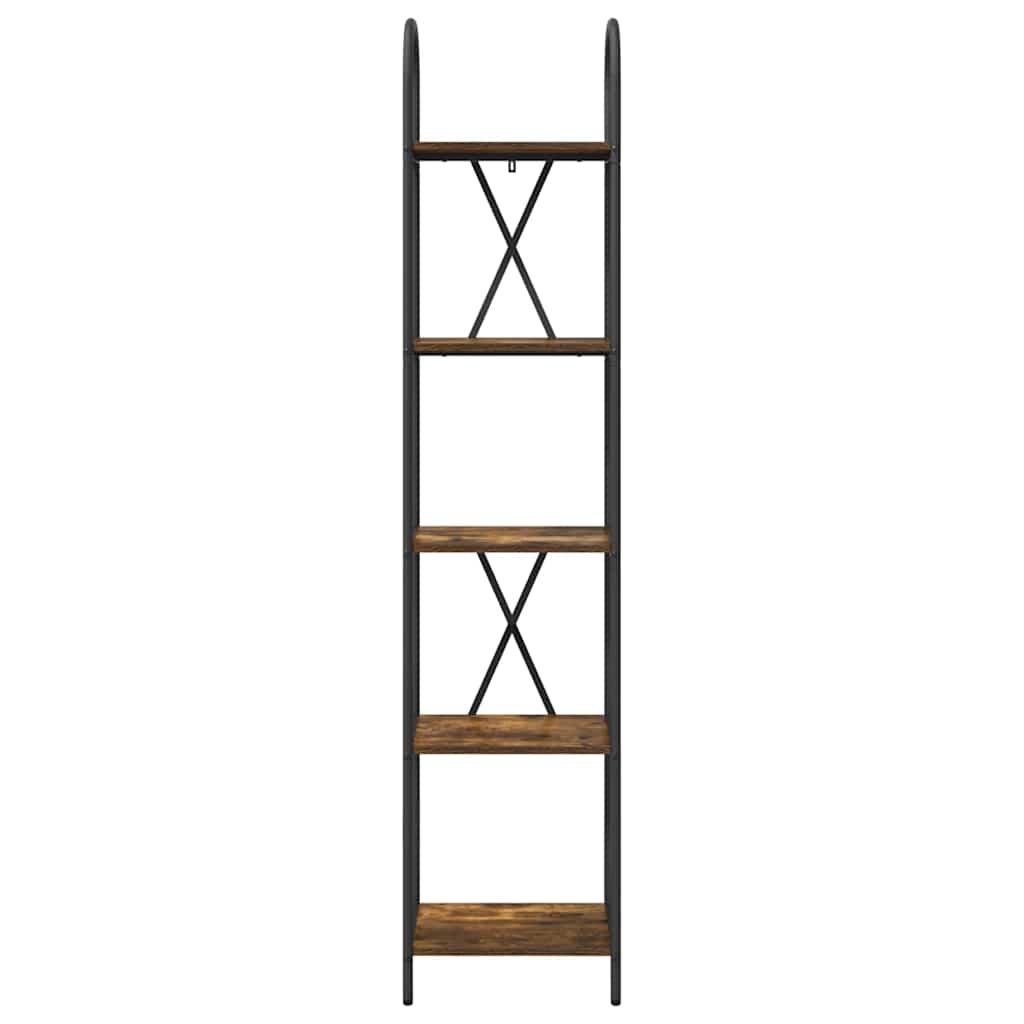 vidaXL Raft pentru cărți Stejar afumat 40 x 30 x 183 cm Lemn compozit