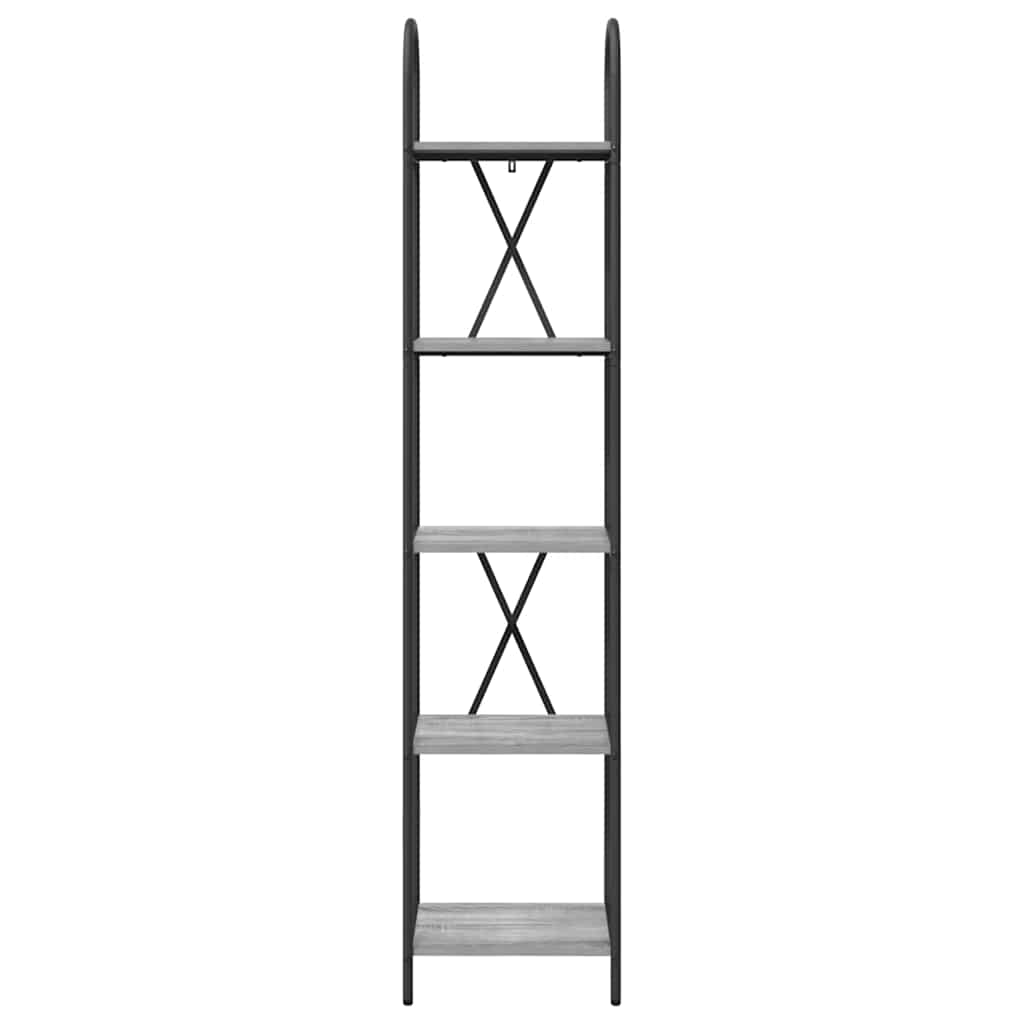 vidaXL Raft pentru cărți sonoma gri 40 x 30 x 183 cm Lemn compozit