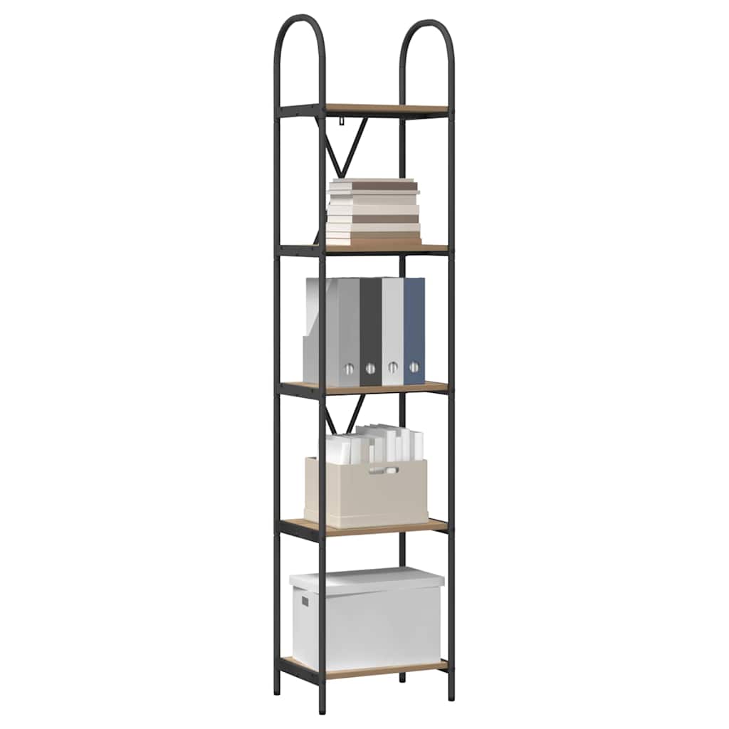 vidaXL Raft pentru cărți stejar artizanal 40 x 30 x 183 cm