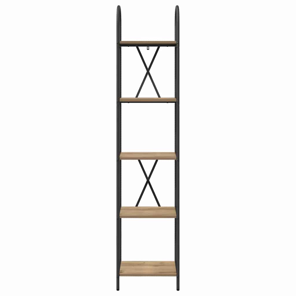 vidaXL Raft pentru cărți stejar artizanal 40 x 30 x 183 cm