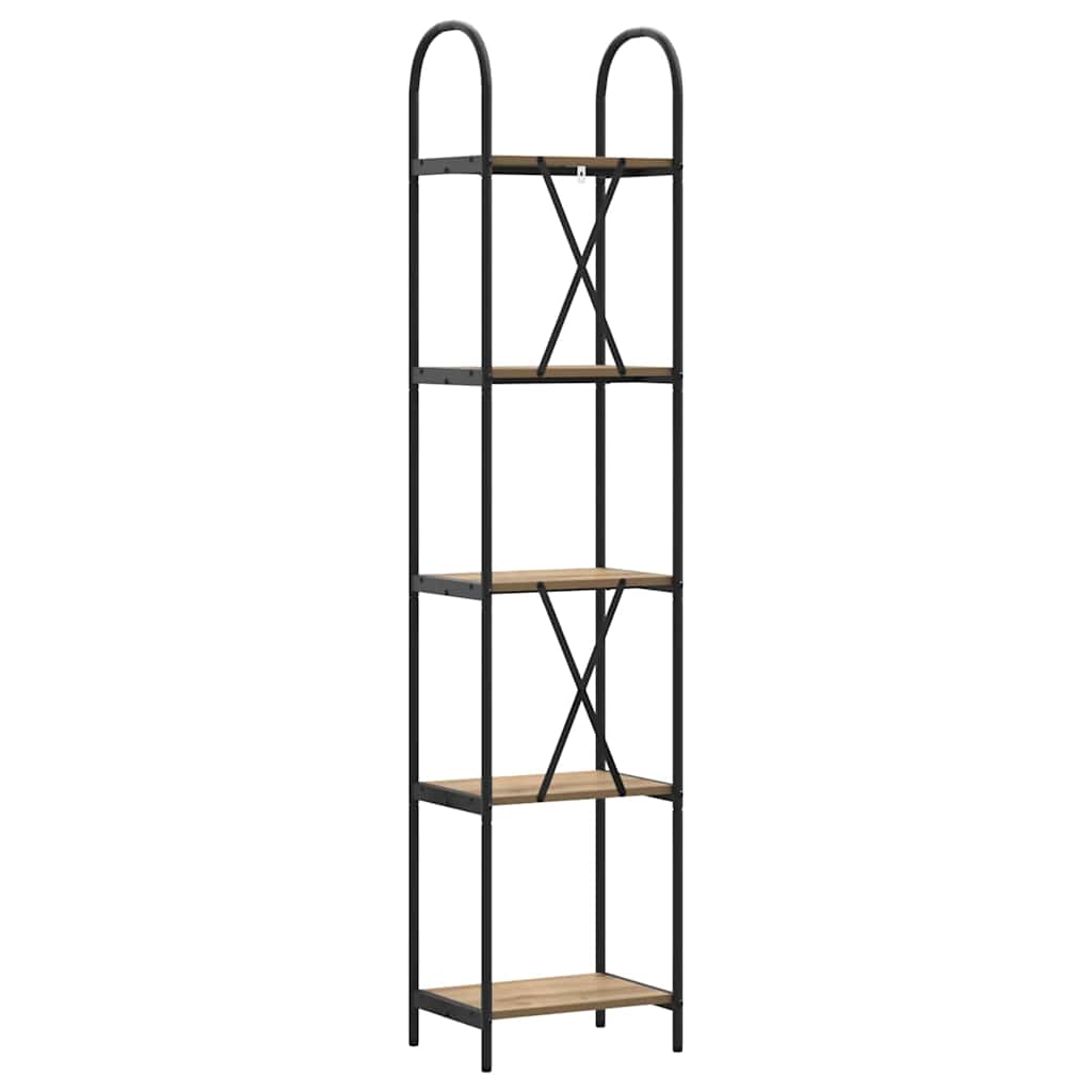 vidaXL Raft pentru cărți stejar artizanal 40 x 30 x 183 cm