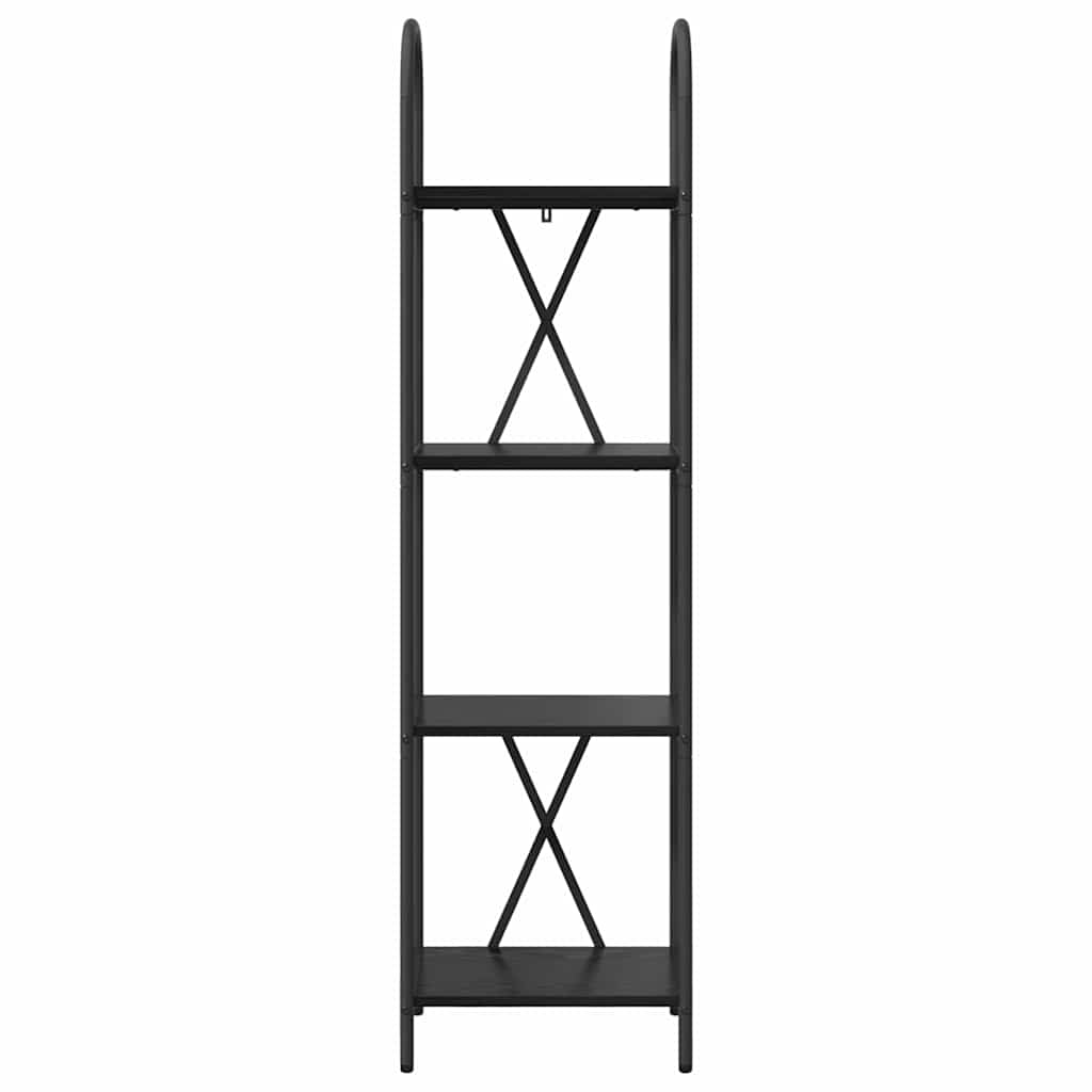 vidaXL Raft pentru cărți Stejar negru 40 x 30 x 146 cm Lemn compozit