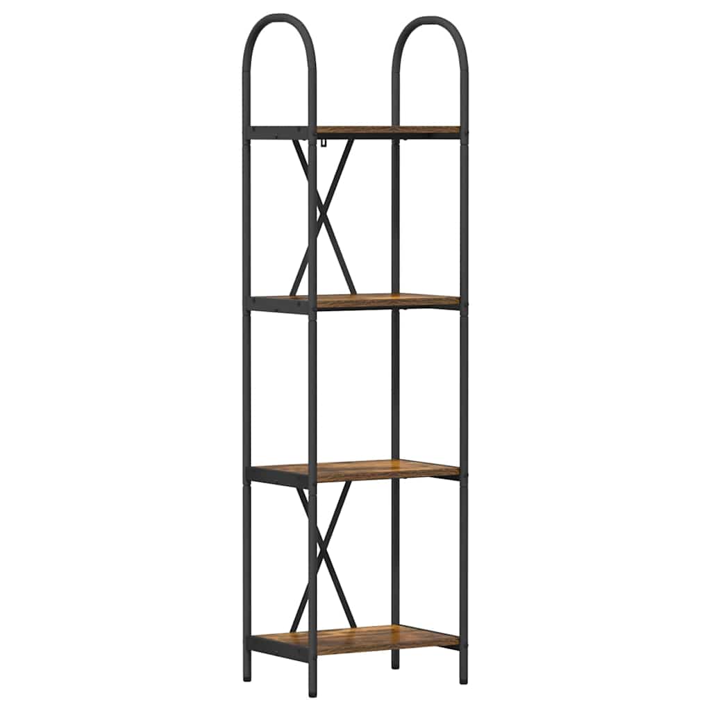 vidaXL Raft pentru cărți Stejar afumat 40 x 30 x 146 cm Lemn compozit