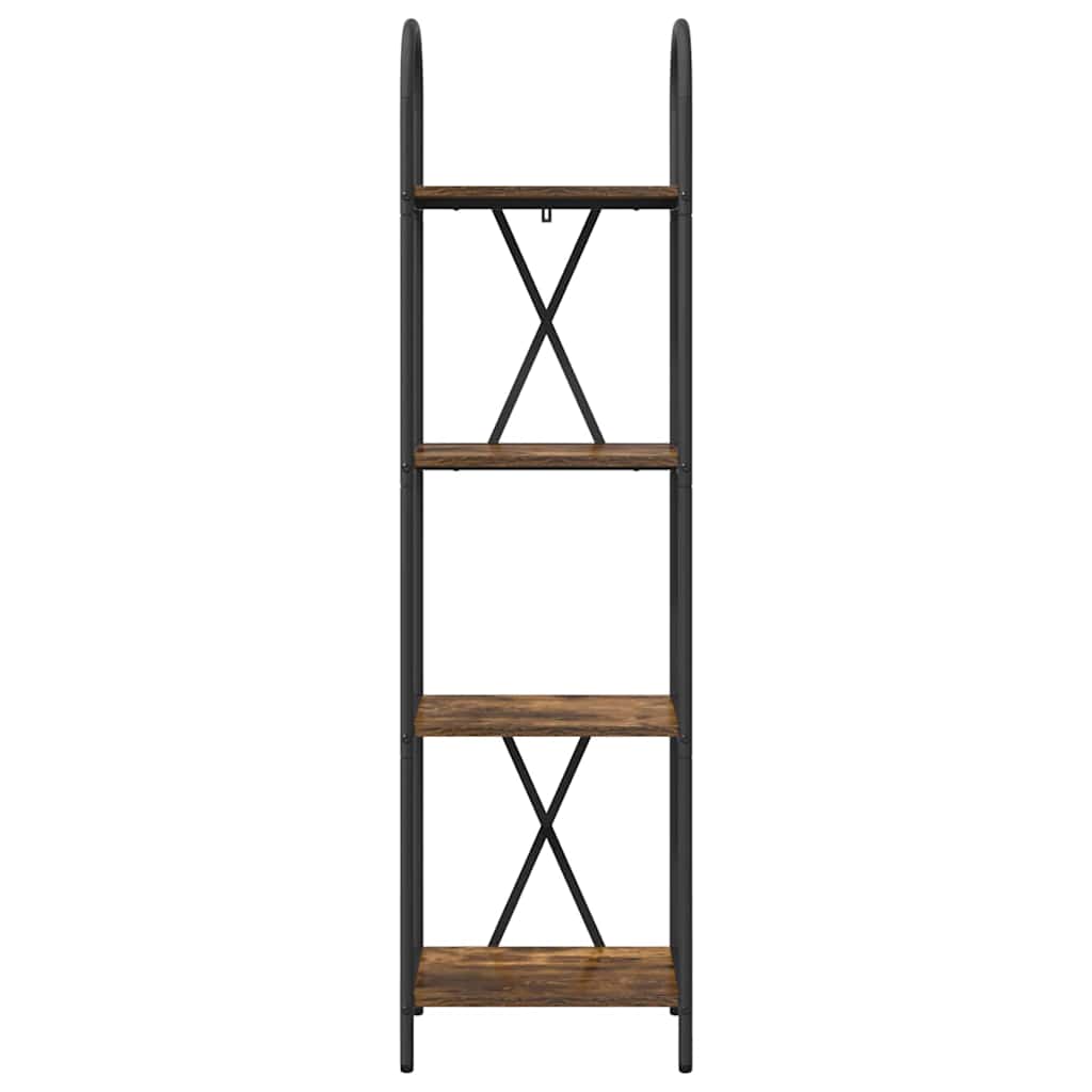 vidaXL Raft pentru cărți Stejar afumat 40 x 30 x 146 cm Lemn compozit