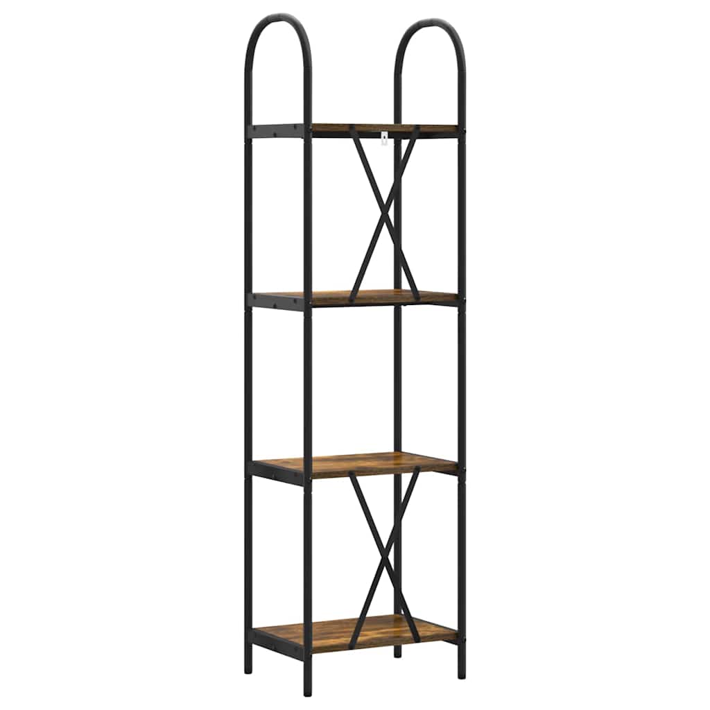 vidaXL Raft pentru cărți Stejar afumat 40 x 30 x 146 cm Lemn compozit