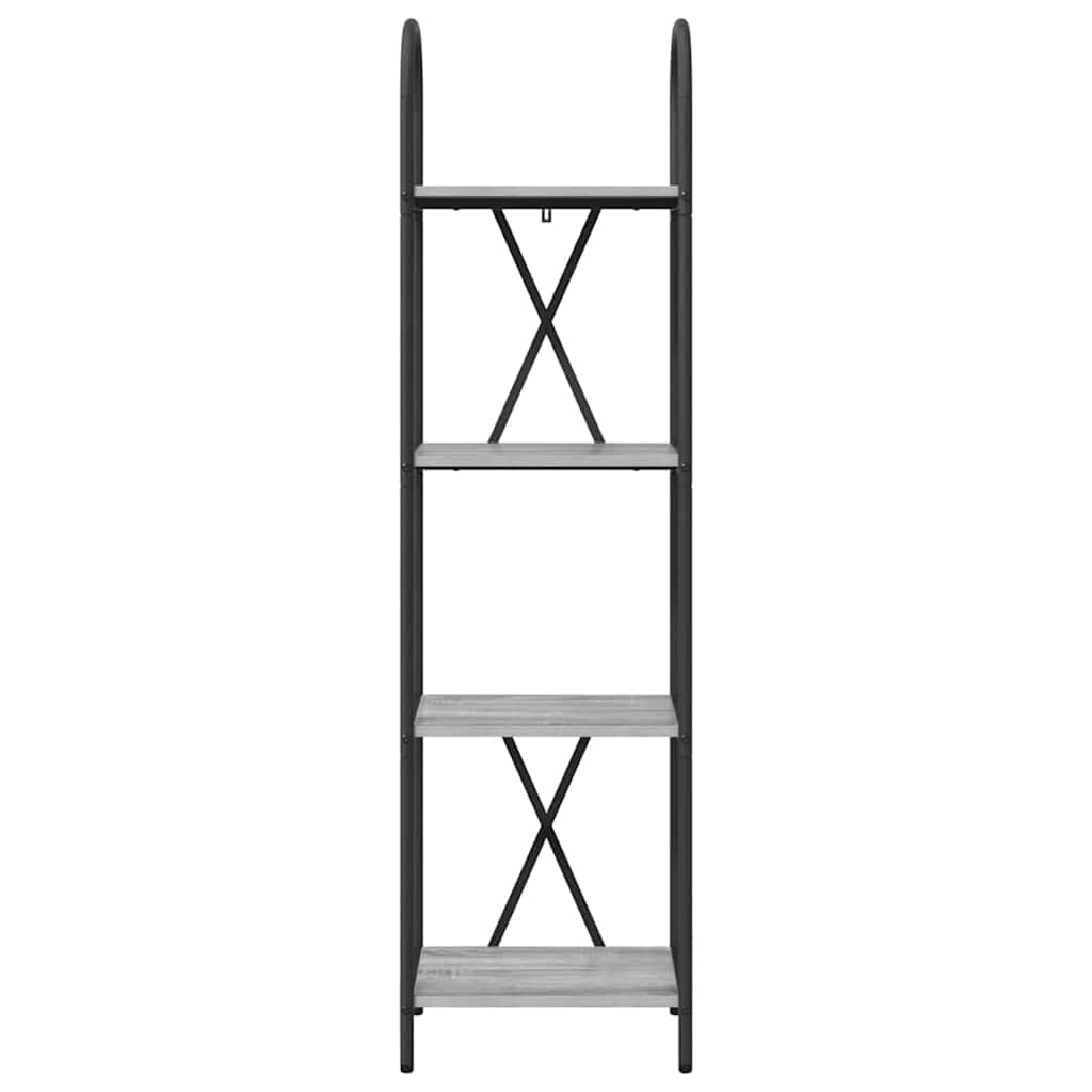 vidaXL Raft pentru cărți sonoma gri 40 x 30 x 146 cm Lemn compozit