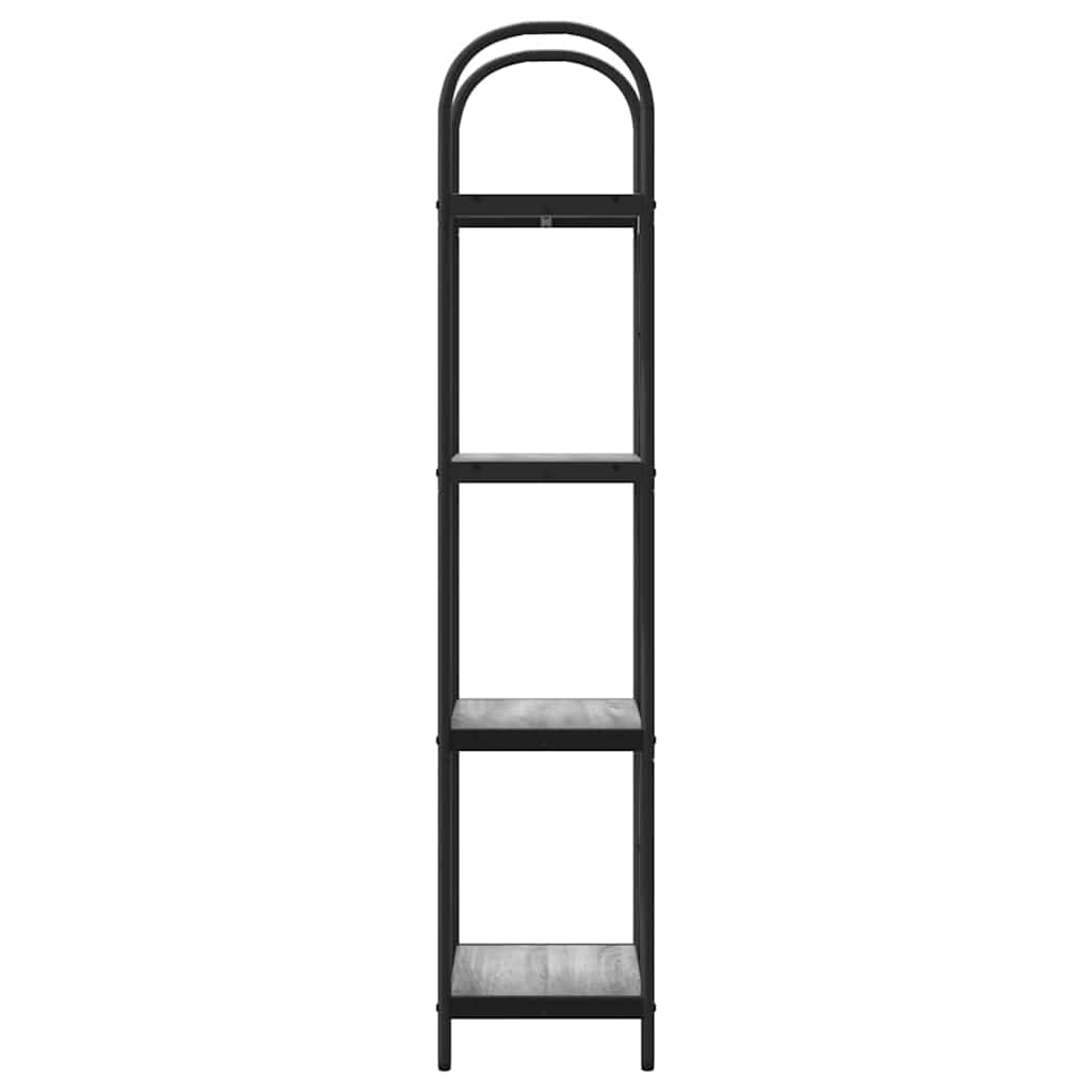 vidaXL Raft pentru cărți sonoma gri 40 x 30 x 146 cm Lemn compozit