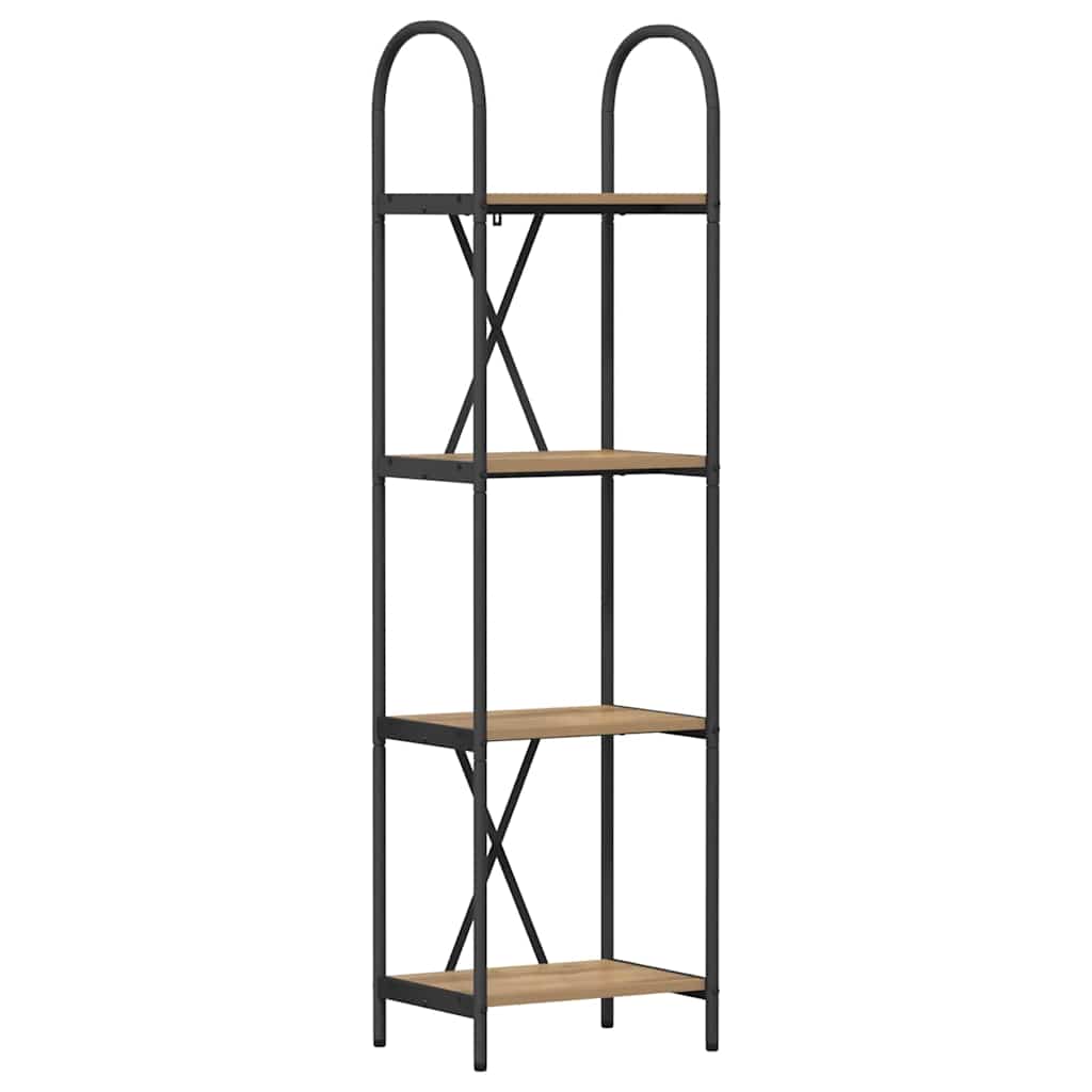 vidaXL Raft pentru cărți stejar artizanal 40 x 30 x 146 cm