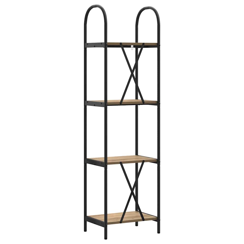 vidaXL Raft pentru cărți stejar artizanal 40 x 30 x 146 cm