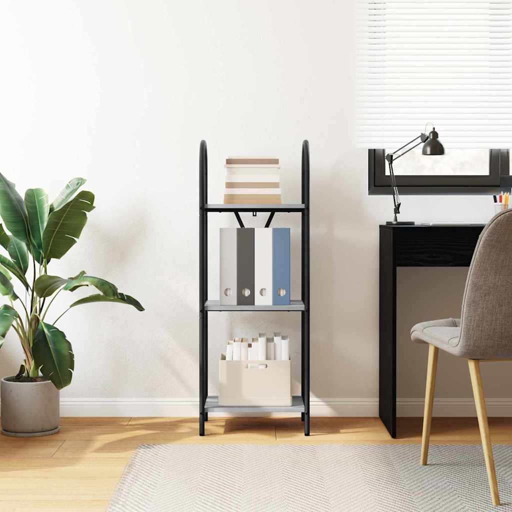 vidaXL Raft pentru cărți sonoma gri 40 x 30 x 109 cm Lemn compozit