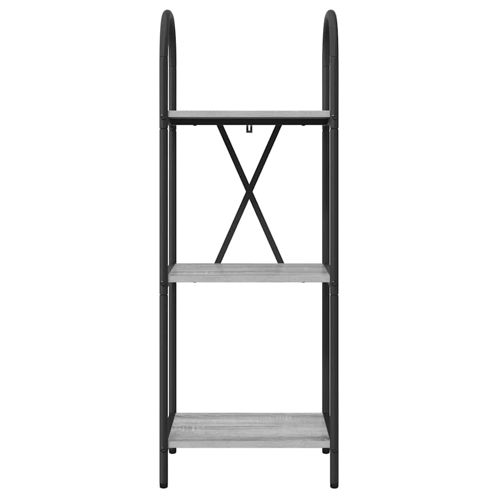vidaXL Raft pentru cărți sonoma gri 40 x 30 x 109 cm Lemn compozit
