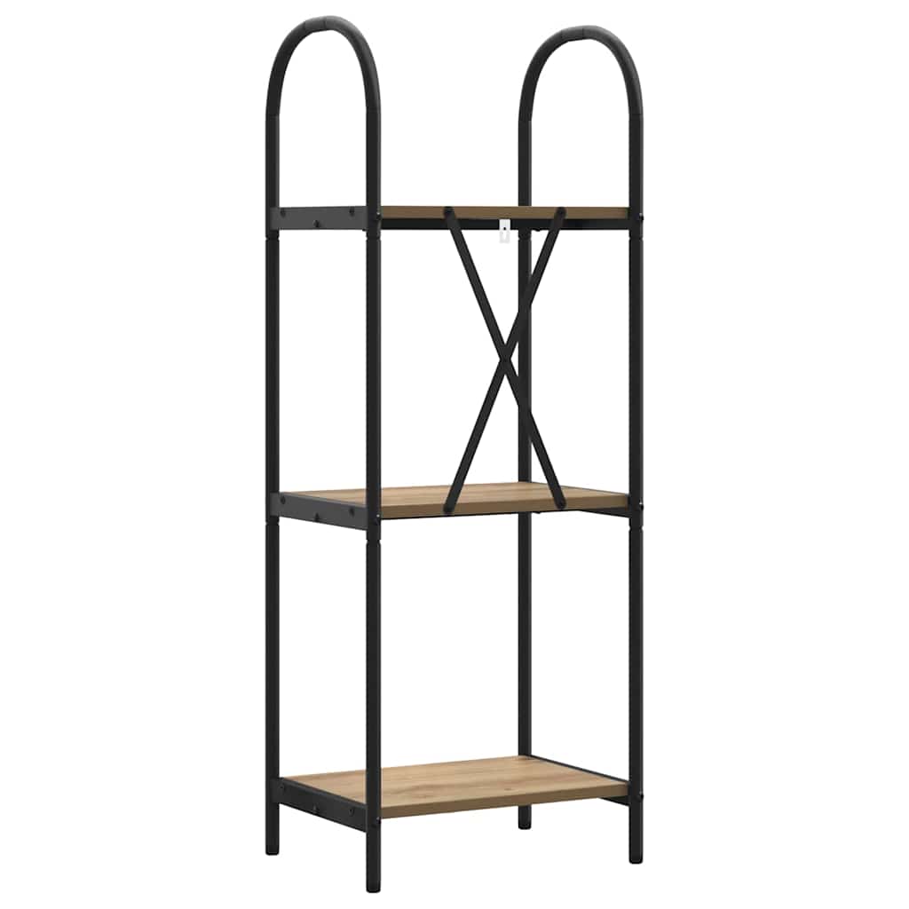 vidaXL Raft pentru cărți stejar artizanal 40 x 30 x 109 cm