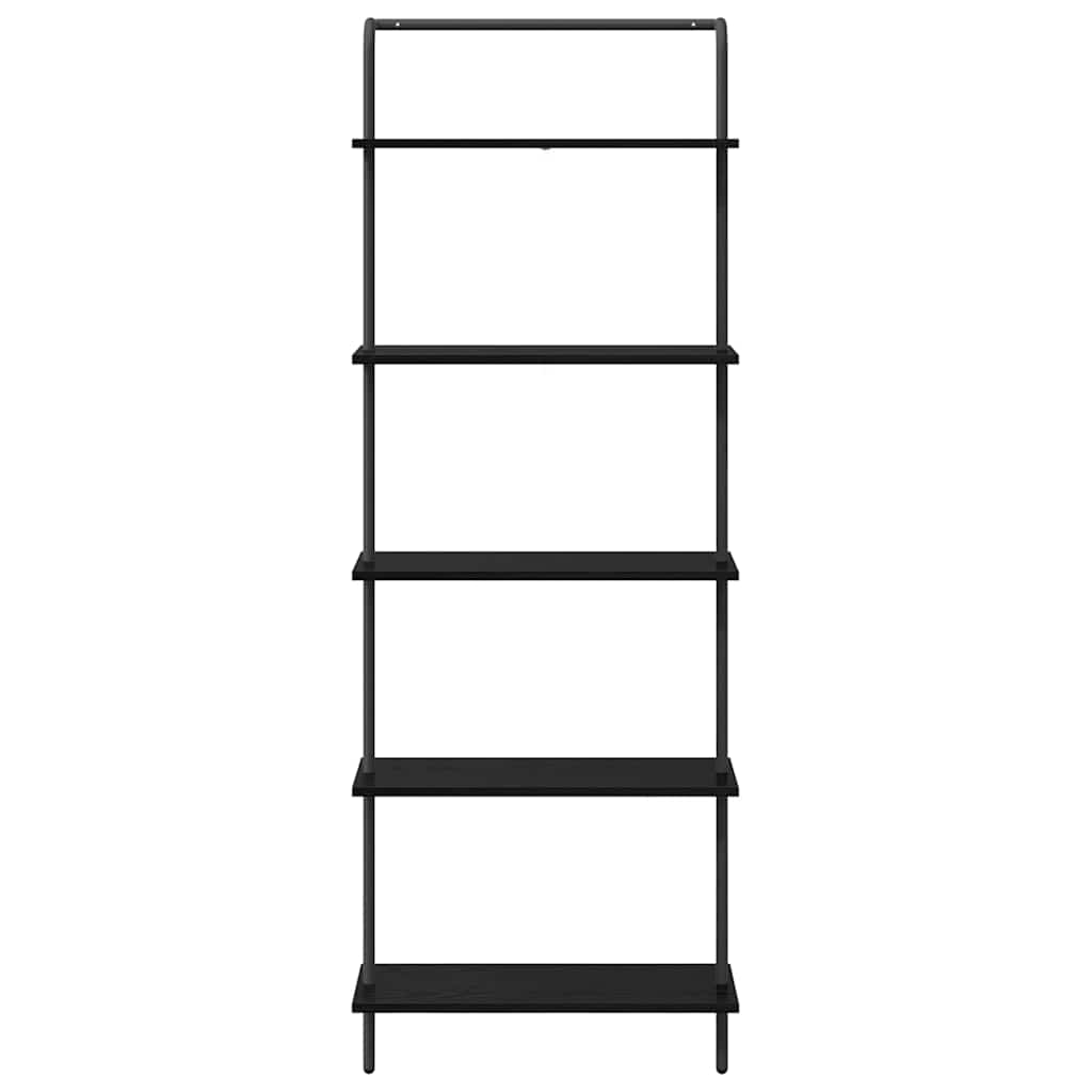 vidaXL Raft pentru cărți Stejar negru 60 x 24 x 168 cm Lemn compozit