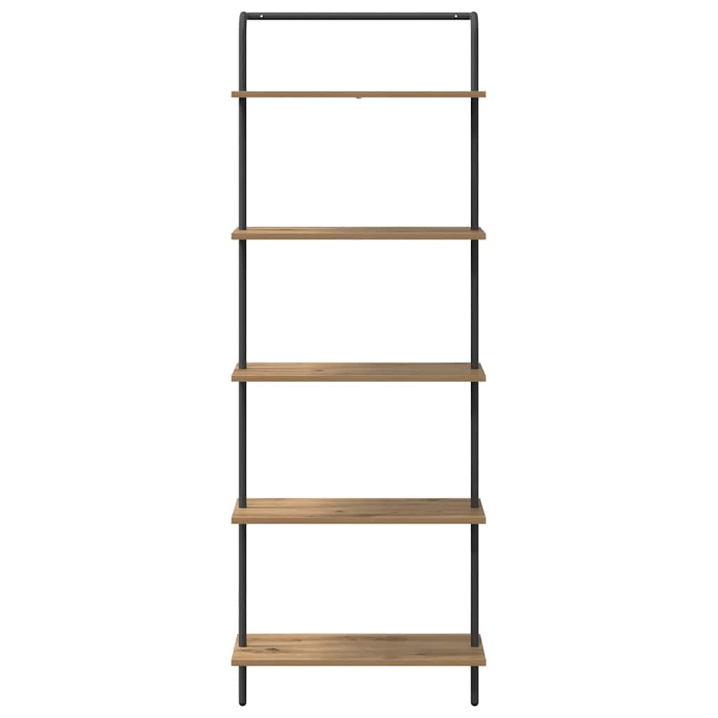 vidaXL Raft pentru cărți stejar artizanal 60 x 24 x 168 cm