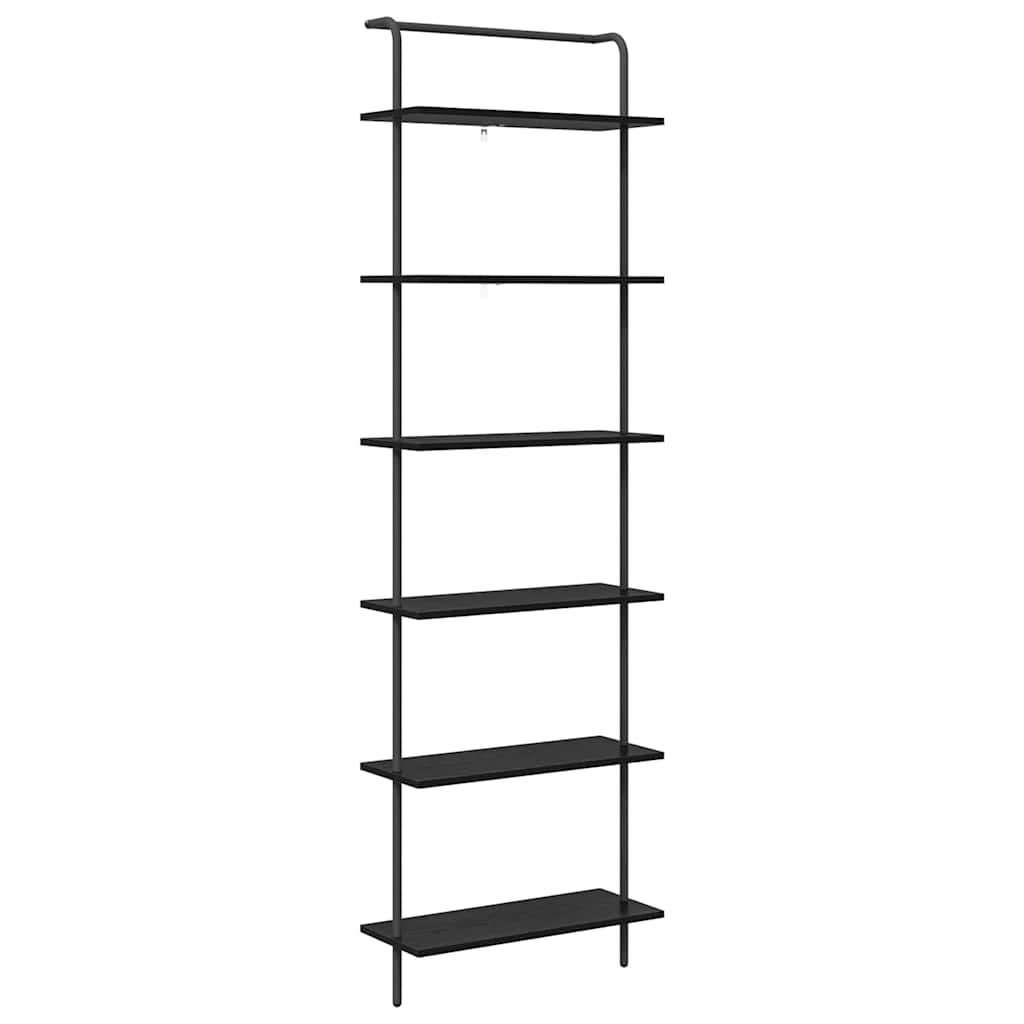 vidaXL Raft pentru cărți Stejar negru 60 x 24 x 203 cm Lemn compozit