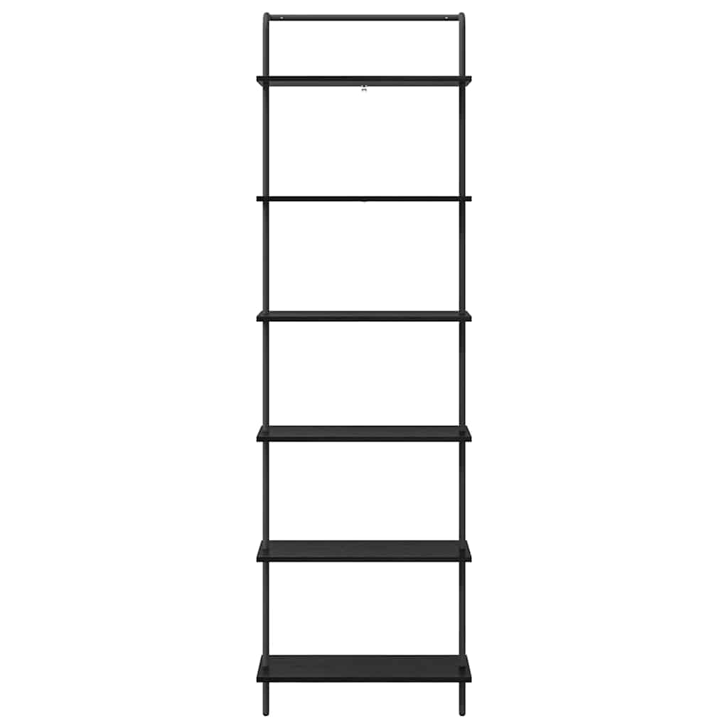 vidaXL Raft pentru cărți Stejar negru 60 x 24 x 203 cm Lemn compozit