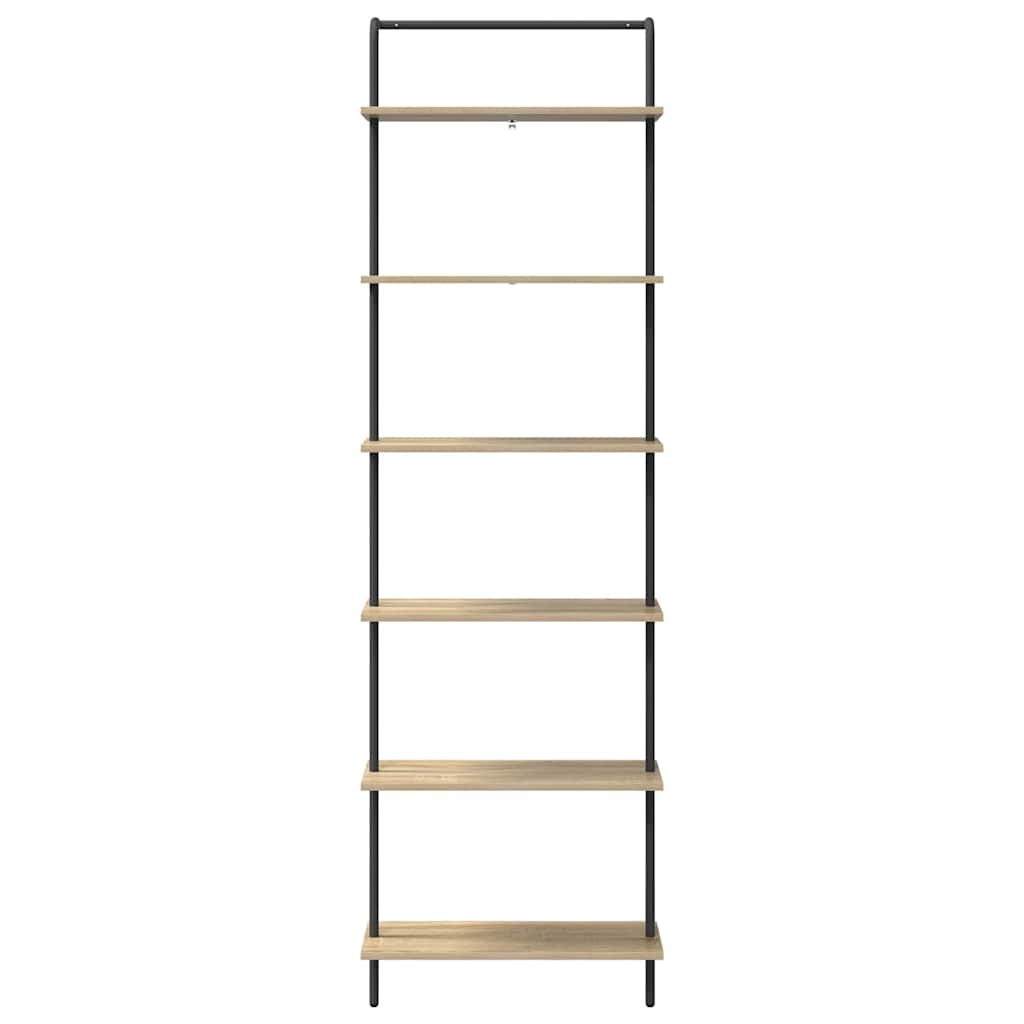 vidaXL Raft pentru cărți Stejar sonoma 60 x 24 x 203 cm Lemn compozit