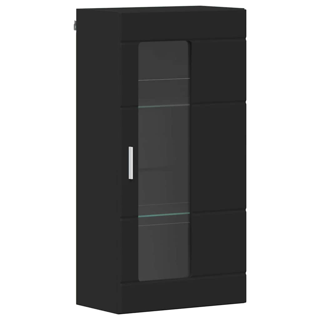 vidaXL Cabinet suspendat cu raft Negru 55 x 29 x 100 cm Lemn compozit