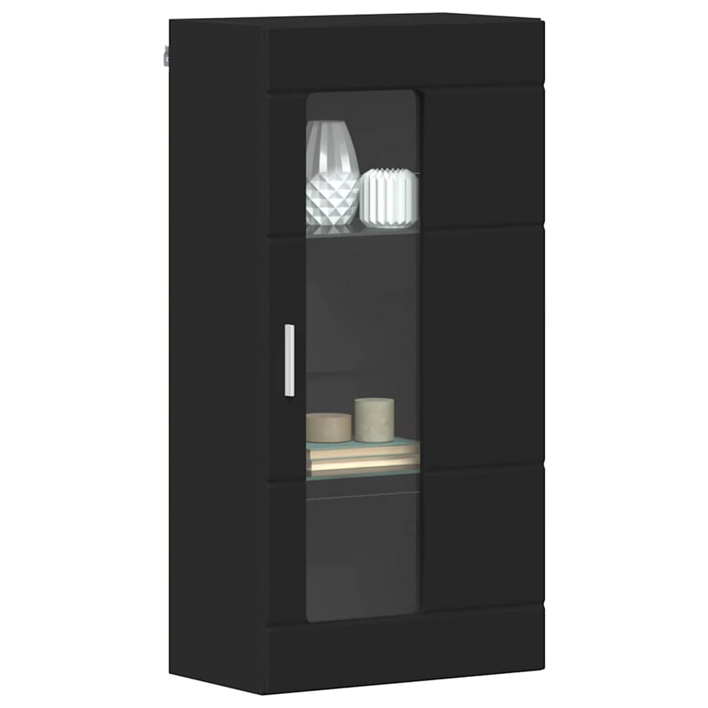 vidaXL Cabinet suspendat cu raft Negru 55 x 29 x 100 cm Lemn compozit
