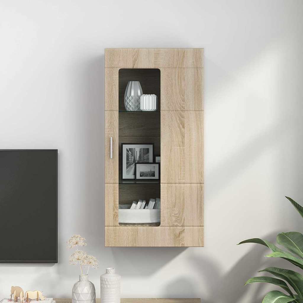 vidaXL Cabinet suspendat Stejar sonoma 55 x 29 x 100 cm Lemn compozit