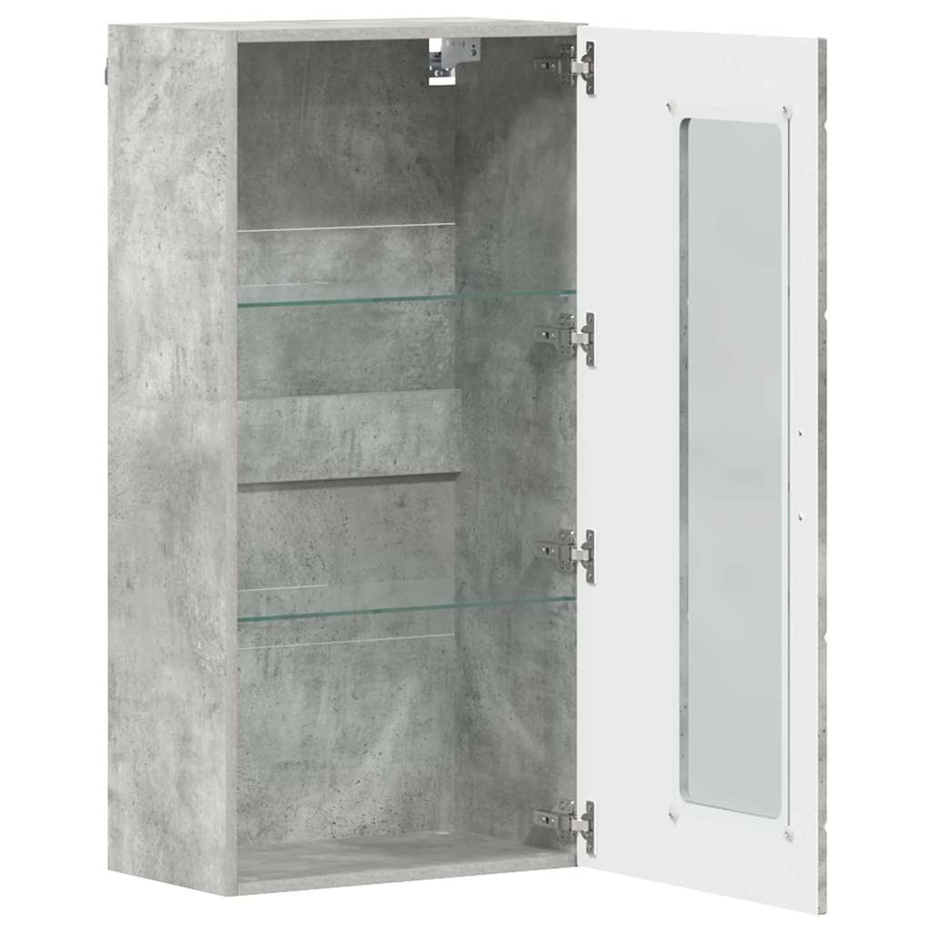 vidaXL Cabinet suspendat Gri beton 55 x 29 x 100 cm Lemn compozit