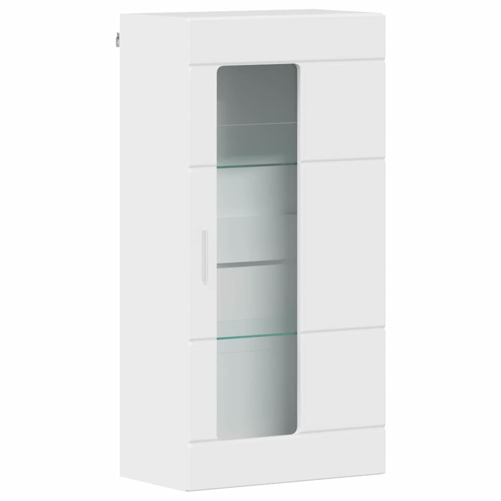 vidaXL Cabinet suspendat cu raft Alb foarte lucios 55 x 29 x 100 cm