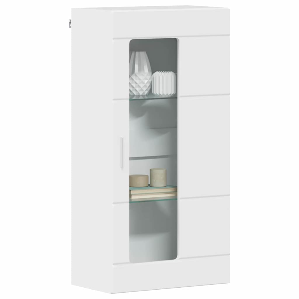 vidaXL Cabinet suspendat cu raft Alb foarte lucios 55 x 29 x 100 cm