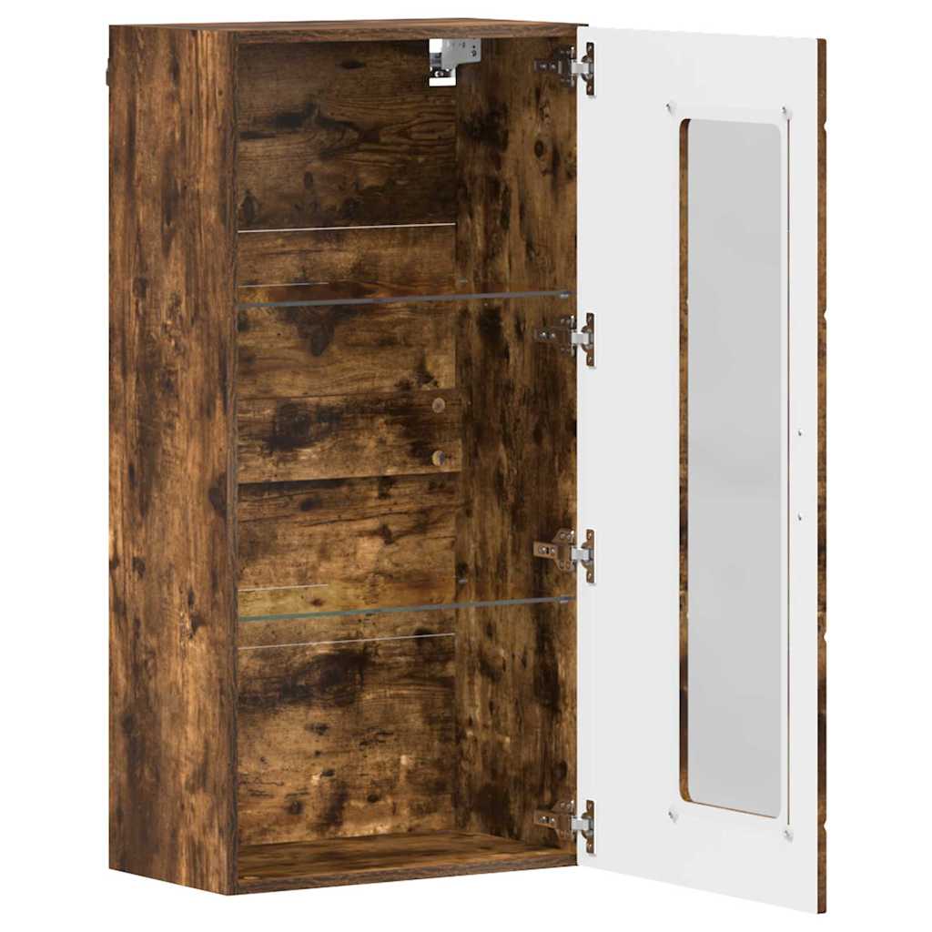 vidaXL Cabinet suspendat Stejar afumat 55 x 29 x 100 cm Lemn compozit