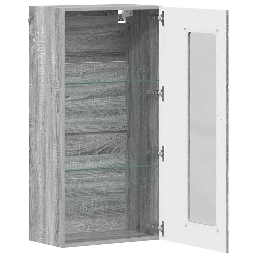 vidaXL Cabinet suspendat sonoma gri 55 x 29 x 100 cm Lemn compozit