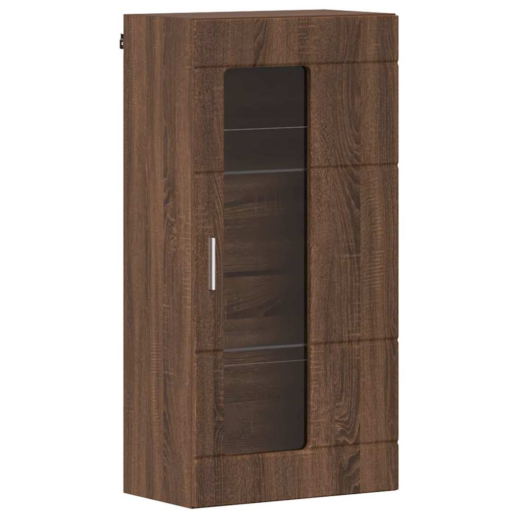 vidaXL Cabinet suspendat Stejar brun 55 x 29 x 100 cm Lemn compozit