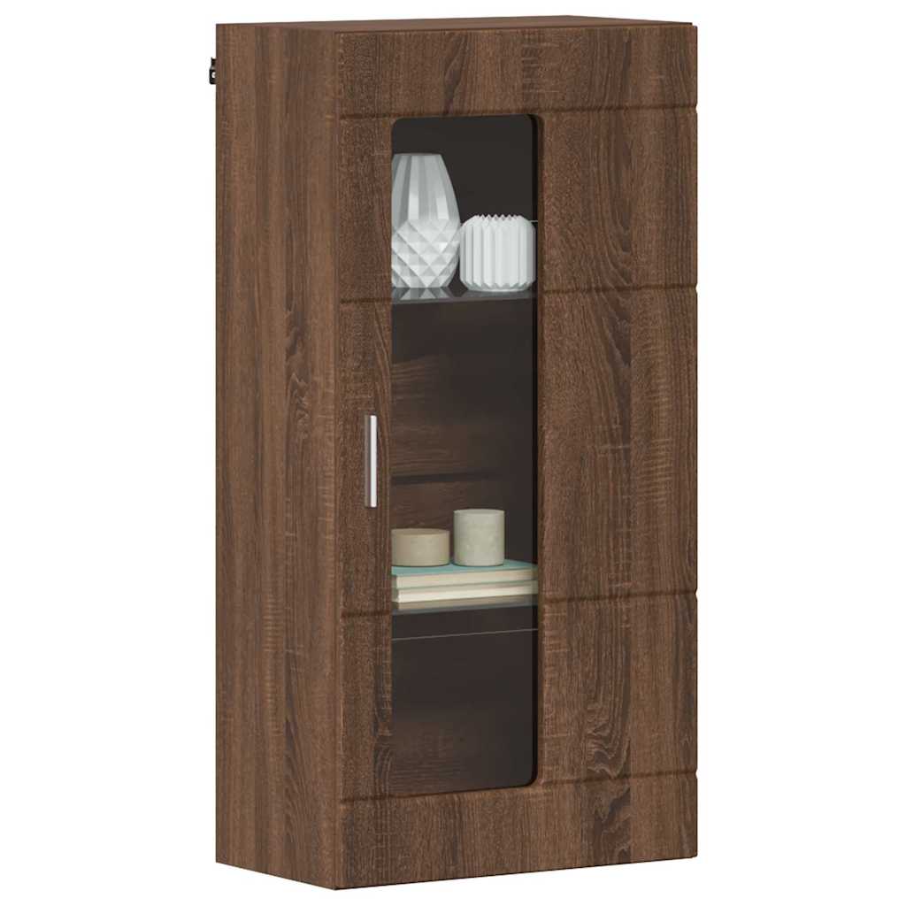 vidaXL Cabinet suspendat Stejar brun 55 x 29 x 100 cm Lemn compozit
