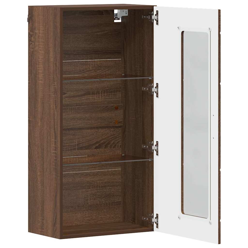 vidaXL Cabinet suspendat Stejar brun 55 x 29 x 100 cm Lemn compozit