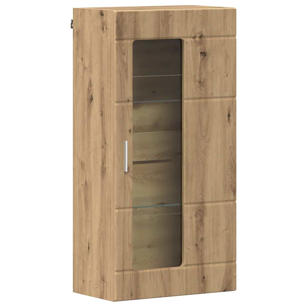 vidaXL Cabinet suspendat cu raft stejar artizanal 55 x 29 x 100 cm