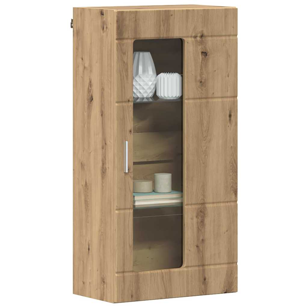vidaXL Cabinet suspendat cu raft stejar artizanal 55 x 29 x 100 cm