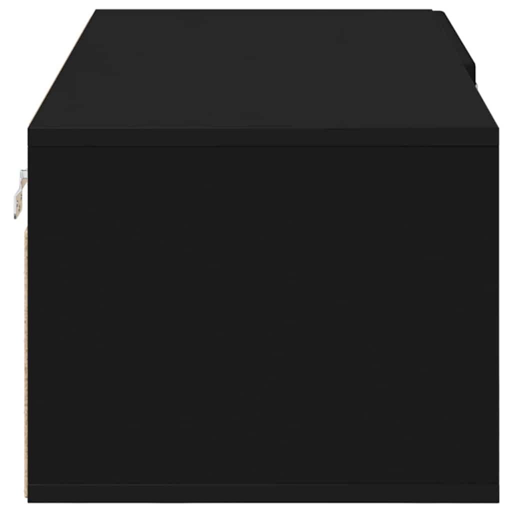 vidaXL Dulap din Lemn cu sertar Negru 100,5 x 39 x 30 cm Lemn compozit