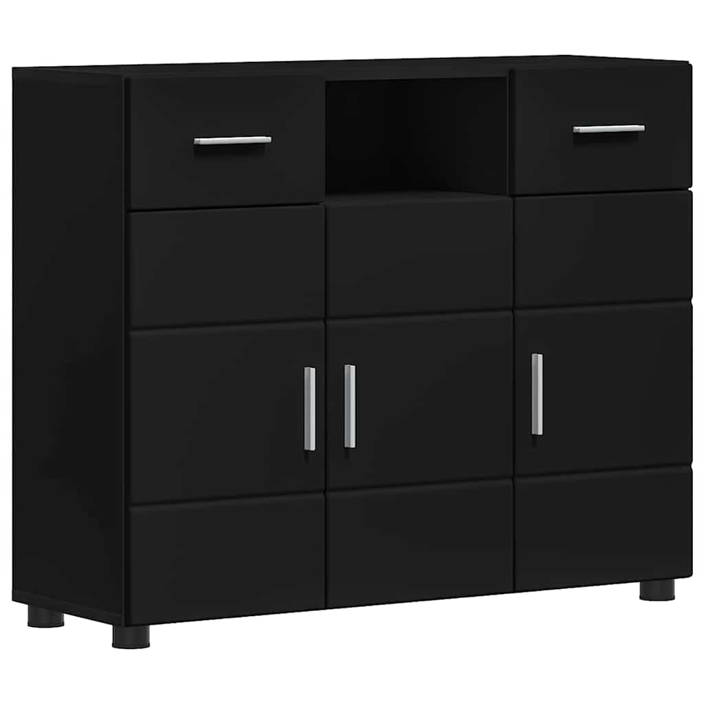 vidaXL Bufet cu sertar cu ușă Negru 88,5 x 30,5 x 73 cm Lemn compozit