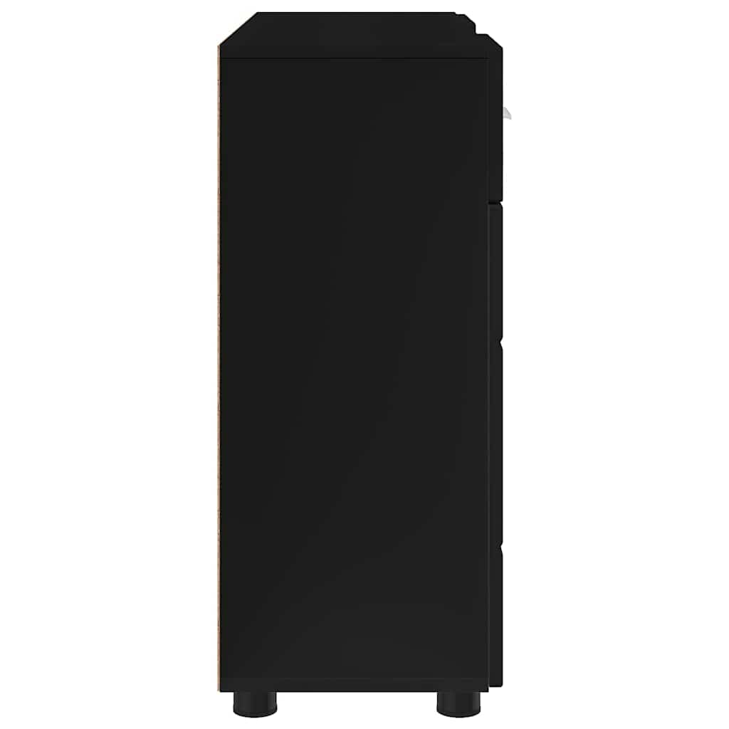 vidaXL Bufet cu sertar cu ușă Negru 88,5 x 30,5 x 73 cm Lemn compozit